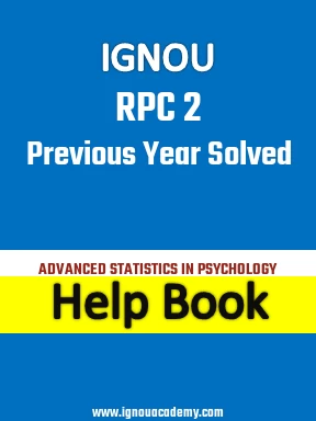 IGNOU RPC 2 Previous Year Solved Question Paper